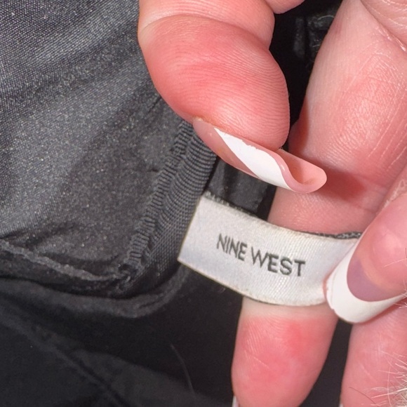 Chic & Compact: Nine West Taren Mini backpack Black logo canvas & leather - Picture 9 of 11